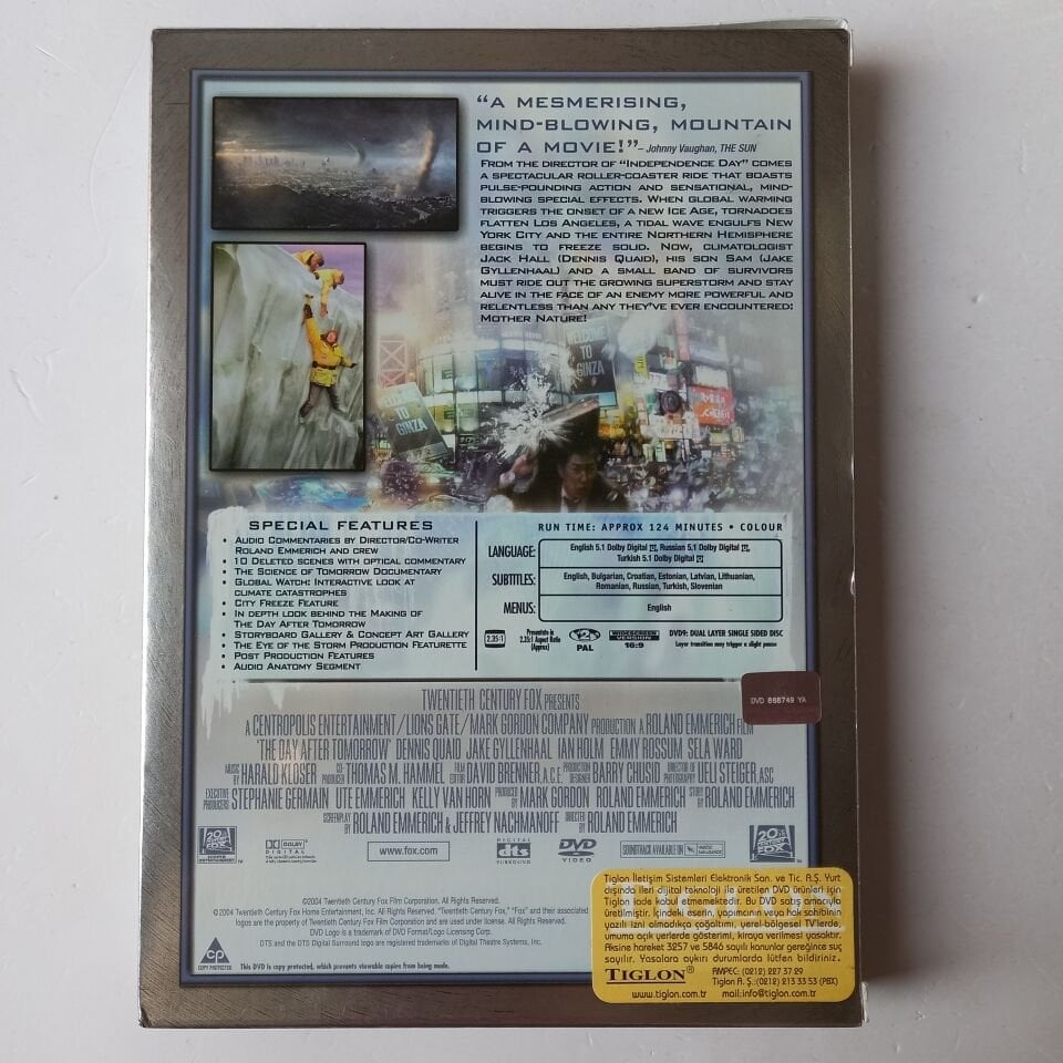 THE DAY AFTER TOMORROW - ROLAND EMMERICH - JAKE GYLLENHAAL - 2DVD 2.EL