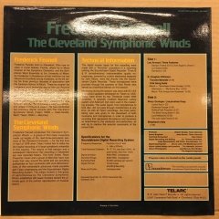 FREDERICK FENNELL CLEVELAND SYMHONIC WINDS ARNAUD, VAUGHAN WILLIAMS, GRAINGER 1980 TELARC AUDIOPHILE 2.EL PLAK