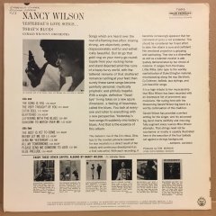 NANCY WILSON - YESTERDAY'S LOVE SONGS TODAY'S BLUES 2.EL PLAK