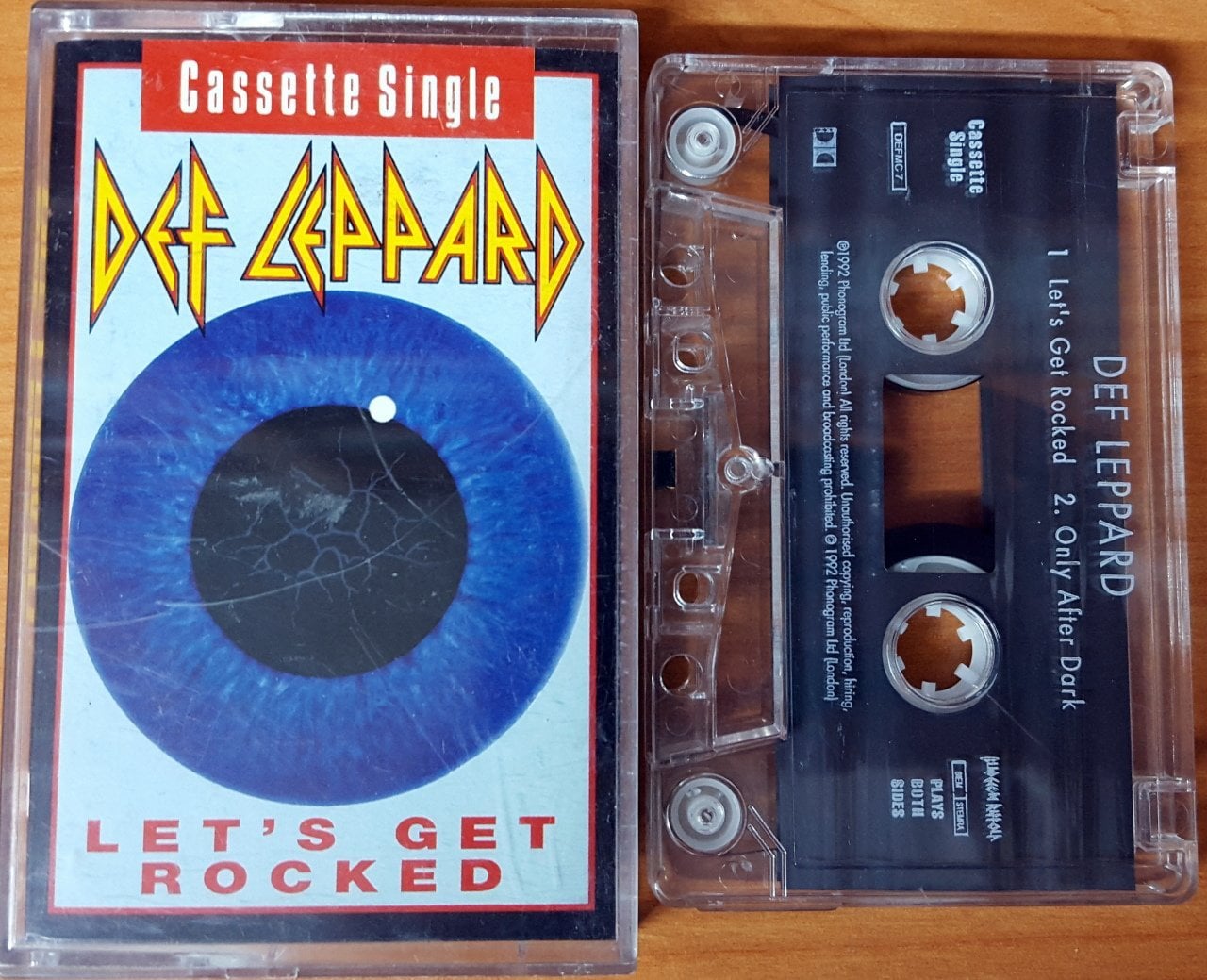DEF LEPPARD - LET'S GET ROCKED SINGLE CASSETTE MADE IN UK ''USED''