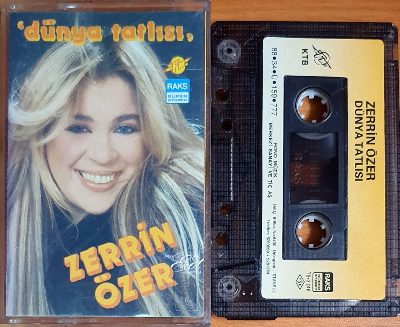 ZERRİN ÖZER - DÜNYA TATLISI (1988) - KASET FONO MÜZİK 2.EL