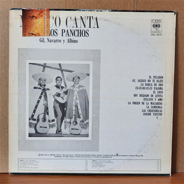 MEXICO CANTA / TRIO LOS PANCHOS - LP 2.EL PLAK