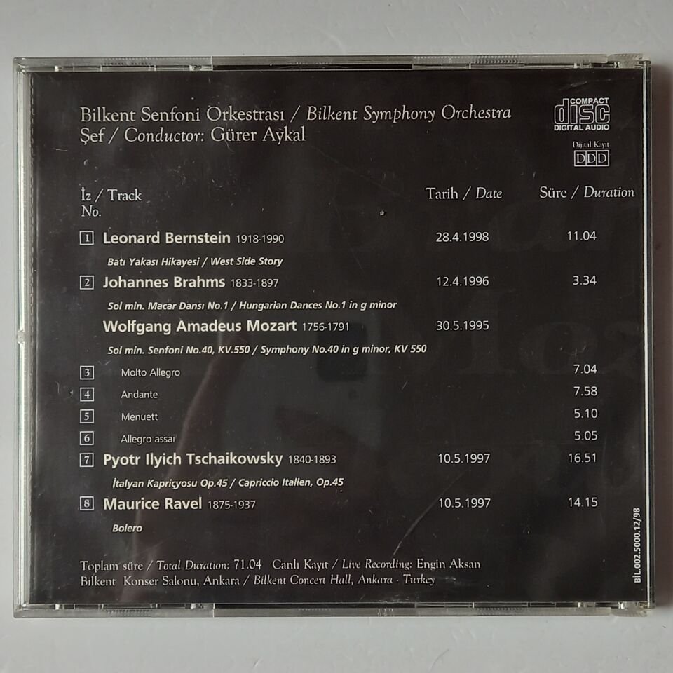 BİLKENT SENFONİ ORKESTRASI - GÜRER AYKAL - CD 2.EL