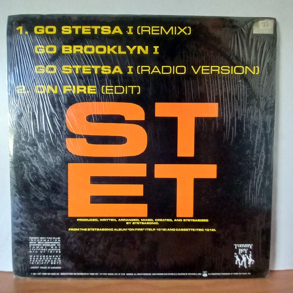 STETSASONIC – GO STETSA I (1987) - LP MAXI SINGLE DÖNEM BASKI SIFIR PLAK