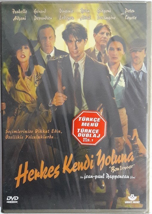 HERKES KENDİ YOLUNA - BON VOYAGE - ISABELLE ADJANI - GÉRARD DEPARDIEU - VIRGINE LEDOYEN - YVAN ATTAL - JEAN-PAUL RAPPENEAU - DVD SIFIR