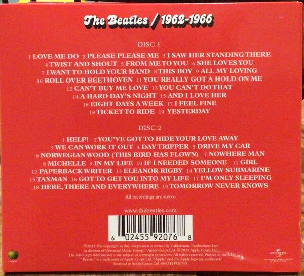 THE BEATLES – 1962-1966 (2023 REMIX) - 2xCD DIGIPAK AMBALAJINDA SIFIR