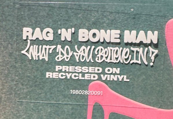 RAG 'N' BONE MAN - WHAT DO YOU BELIEVE IN? (2024) - LP RECYCLED VINYL SIFIR PLAK