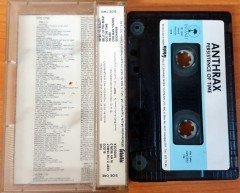 ANTHRAX - PERSISTENCE OF TIME (1990) MMY CASSETTE MADE IN TURKEY ''USED'' PAPER LABEL