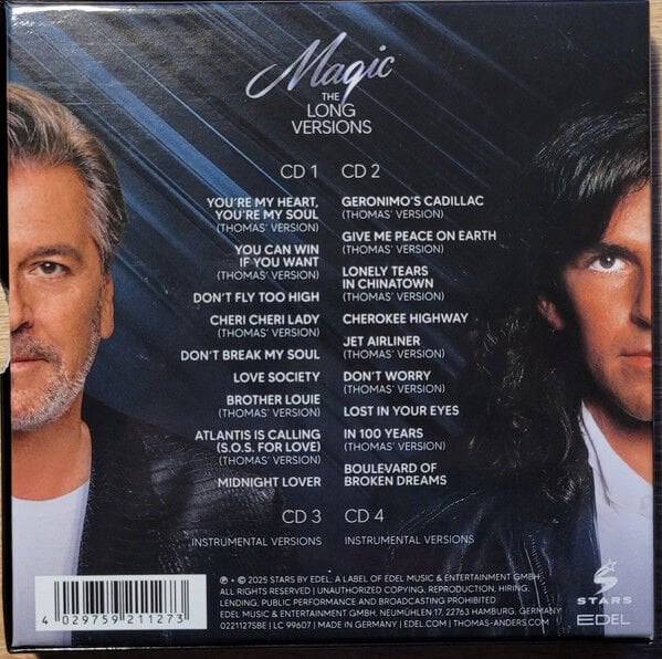 THOMAS ANDERS – ...SINGS MODERN TALKING - MAGIC / THE LONG VERSIONS (2025) - 4CD BOX SET AMBALAJINDA SIFIR