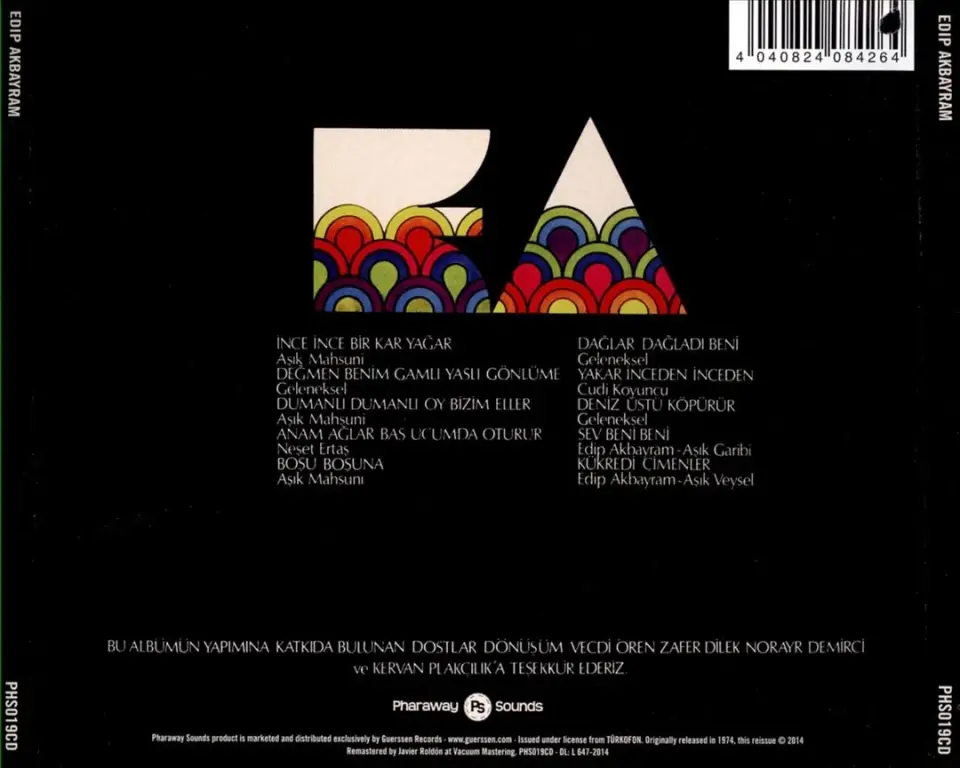 EDİP AKBAYRAM - EDİP AKBAYRAM (1974) - CD 2014 REISSUE JEWEL CASE AMBALAJINDA SIFIR