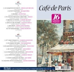CAFE DE PARIS - V/A EDITH PIAF DALIDA JACQUES BREL GILBERT BECAUD DARIO MORENO CHARLES AZNAVOUR YVES MONTAND - LP SIFIR PLAK