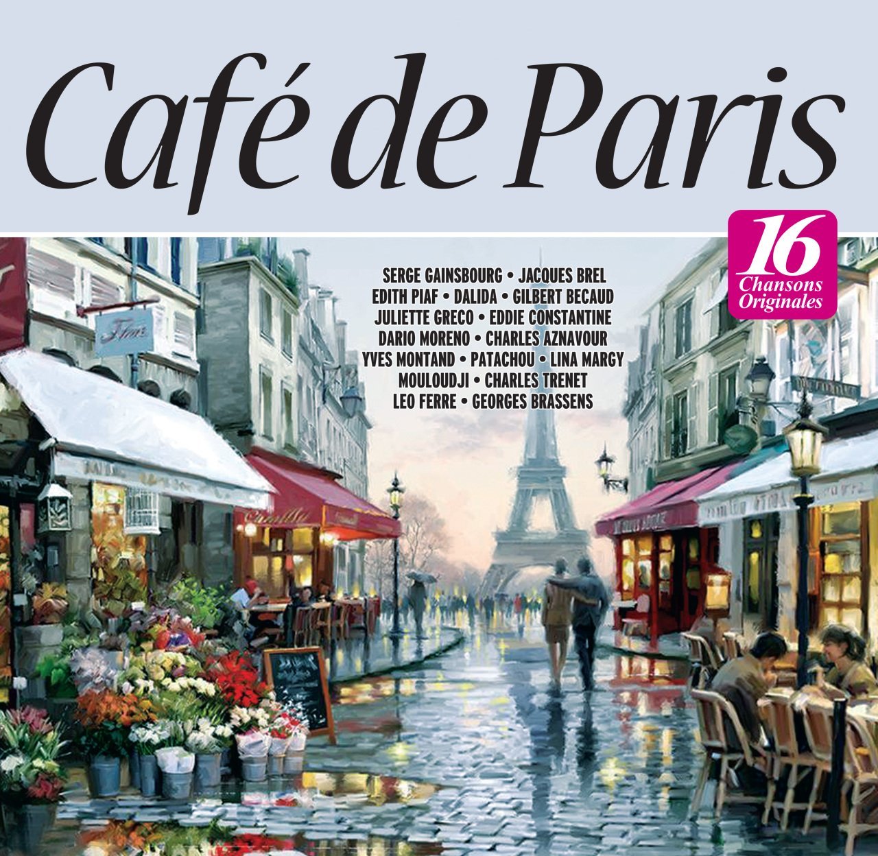 CAFE DE PARIS - V/A EDITH PIAF DALIDA JACQUES BREL GILBERT BECAUD DARIO MORENO CHARLES AZNAVOUR YVES MONTAND - LP SIFIR PLAK