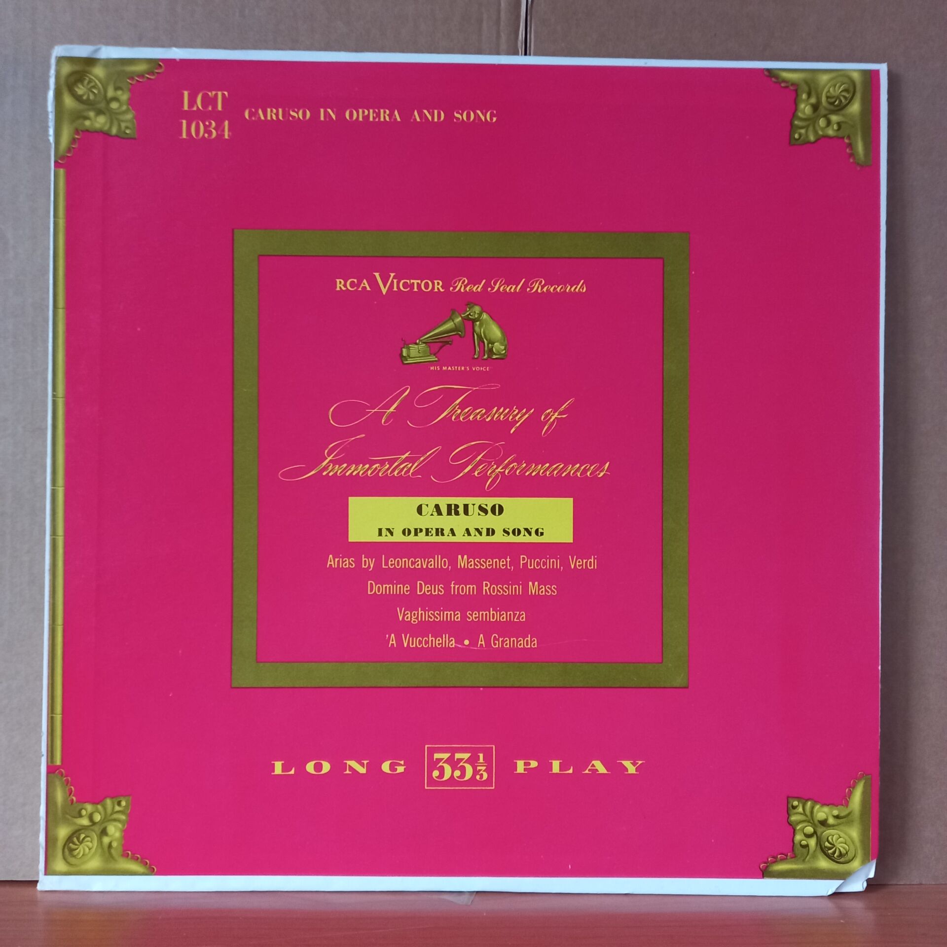 ENRICO CARUSO – CARUSO IN OPERA AND SONG / ARIAS BY LEONCAVALLO, MASSENET, PUCCINI, VERDI - LP 2.EL PLAK