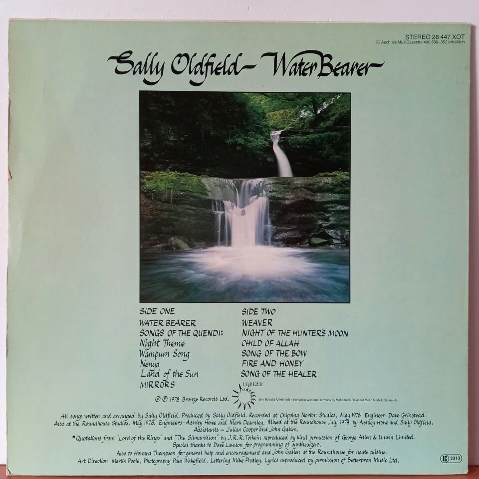 SALLY OLDFIELD – WATER BEARER (1978) - LP 2.EL PLAK