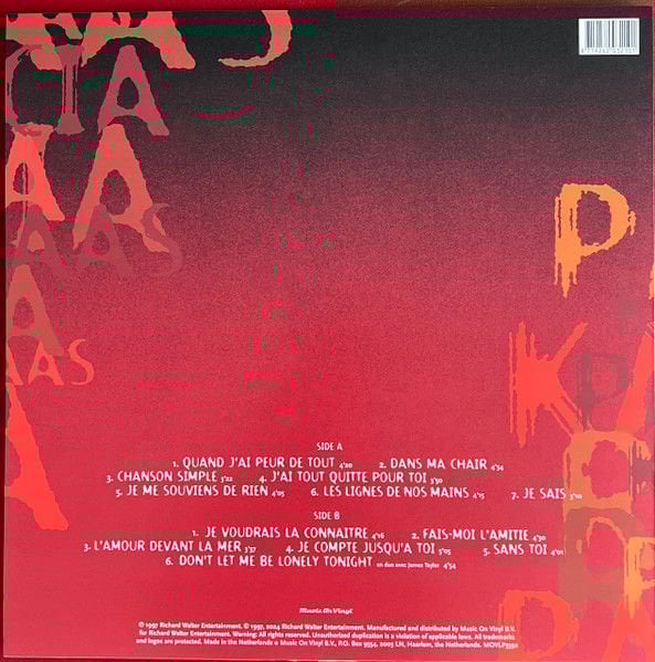 PATRICIA KAAS - DANS MA CHAIR (1997) - LP 180GR 2025 EDITION SIFIR PLAK