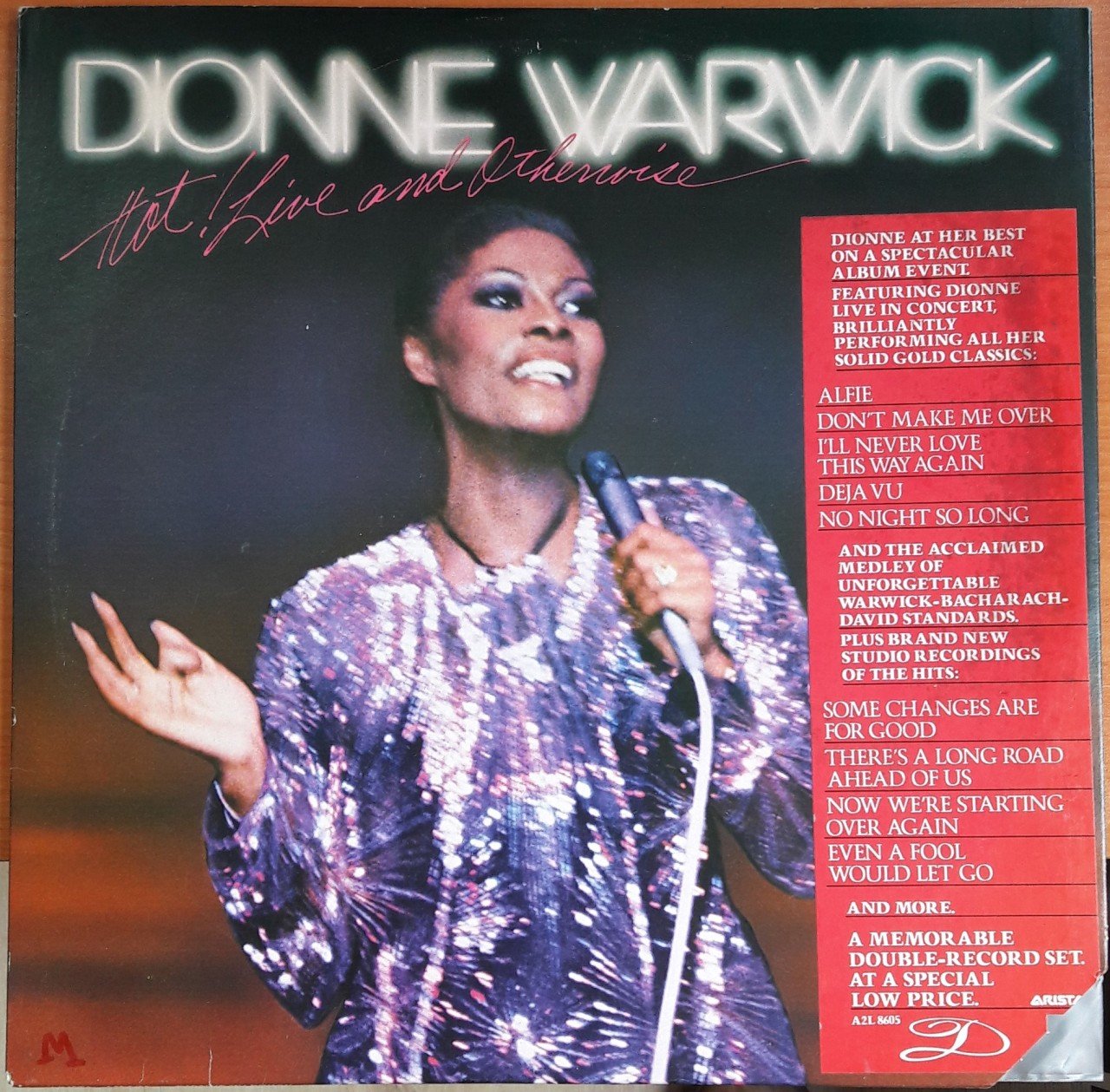 DIONNE WARWICK - HOT! LIVE AND OTHERWISE (1981) - 2PLAK 2.EL