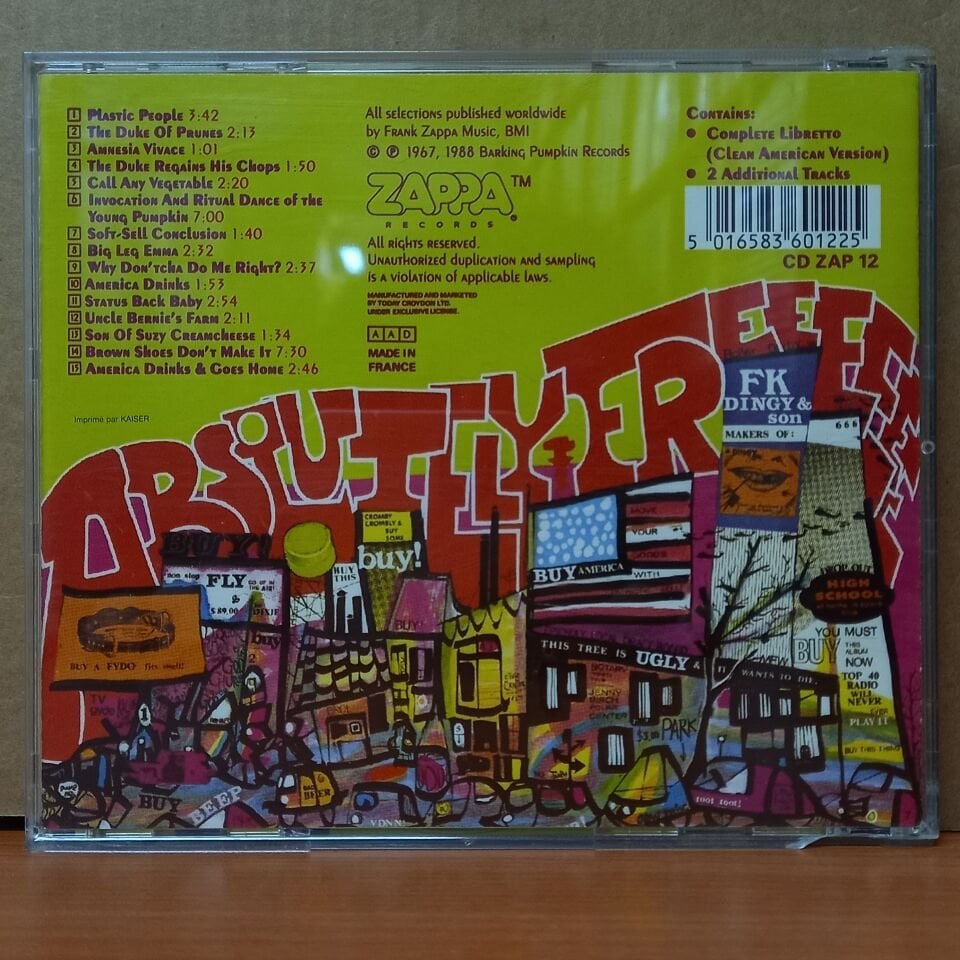 FRANK ZAPPA, THE MOTHERS OF INVENTION - ABSOLUTELY FREE (1988) - CD 2.EL