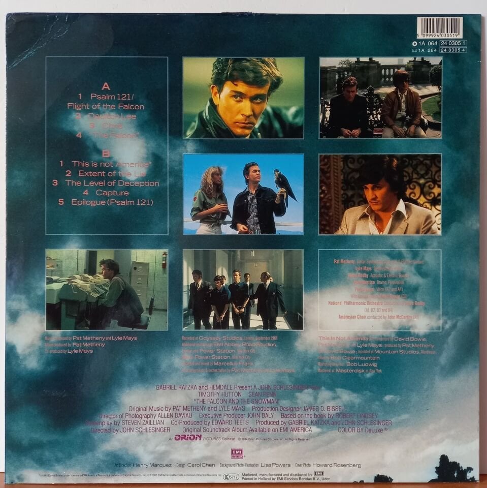 PAT METHENY GROUP – THE FALCON AND THE SNOWMAN [ORIGINAL MOTION PICTURE SOUNDTRACK] (1985) - LP 2.EL PLAK