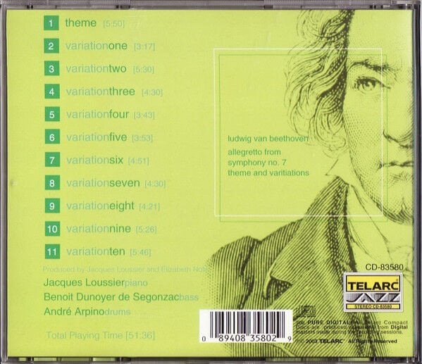 JACQUES LOUSSIER TRIO – BEETHOVEN / ALLEGRETTO FROM SYMPHONY NO. 7 (2003) - CD JEWEL CASE AMBALAJINDA SIFIR