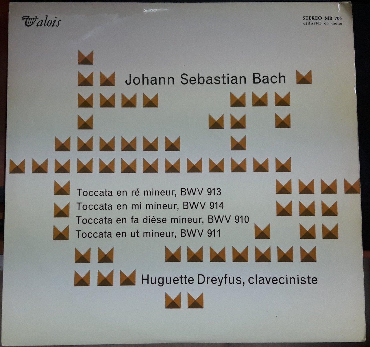 BACH TOCCATA HUGUETTE DREYFUS - PLAK 2.EL