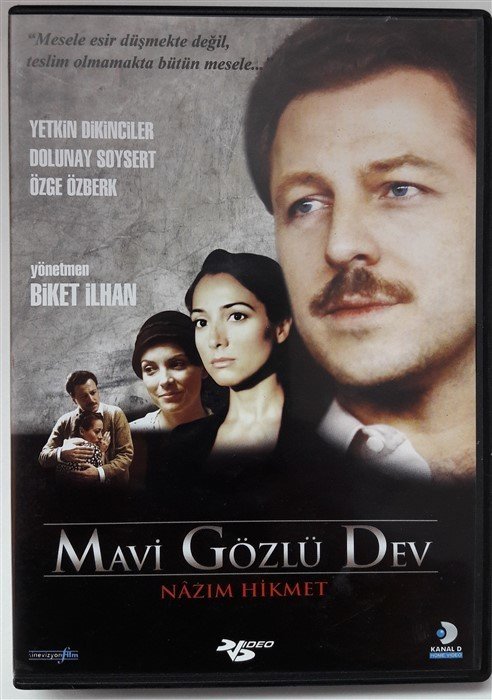 MAVİ GÖZLÜ DEV NAZIM HİKMET - YETKİN DİKİNCİLER - DOLUNAY SOYSERT - BİKET İLHAN - DVD 2.EL
