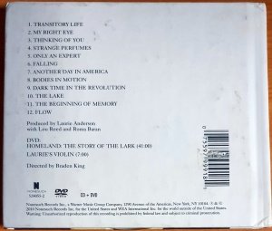 LAURIE ANDERSON - HOMELAND (2010) - CD+DVD 2.EL
