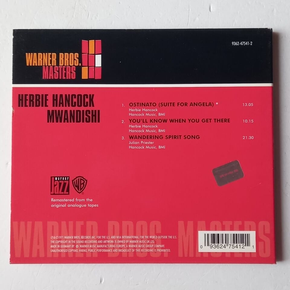 HERBIE HANCOCK – MWANDISHI (1971) - CD DIGIPAK REMASTERED 2000 REISSUE 2.EL