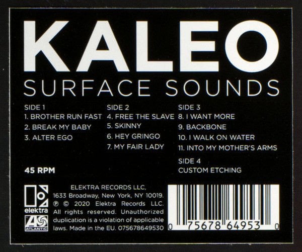 KALEO - SURFACE SOUNDS (2020) - 2LP 2021 45 RPM SIFIR PLAK