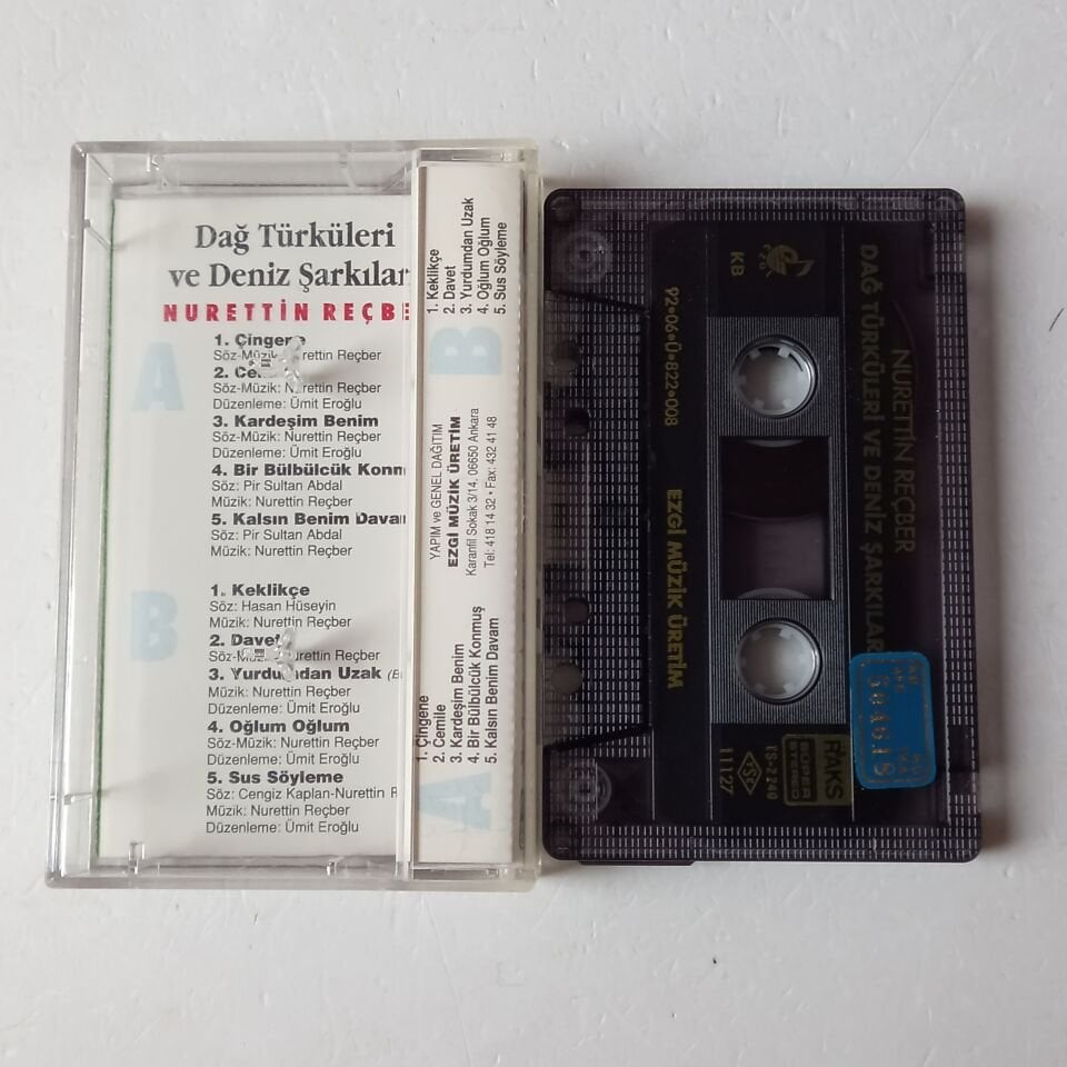 NURETTİN REÇBER - DAĞ TÜRKÜLERİ VE DENİZ ŞARKILARI (1992) - KASET 2.EL
