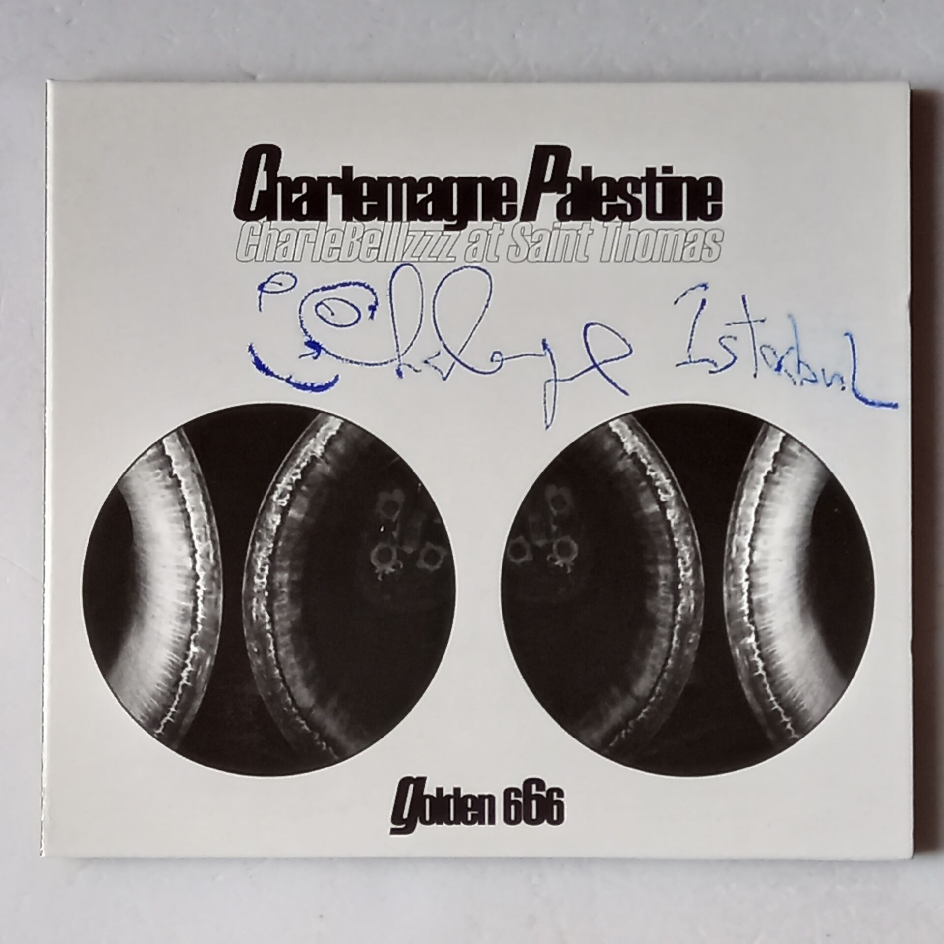 CHARLEMAGNE PALESTINE – CHARLEBELLLZZZ AT SAINT THOMAS / GOLDEN 666 (2015) - CD İMZALI DIGIPAK 2.EL