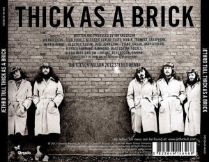 JETHRO TULL – THICK AS A BRICK (THE 2012 STEVEN WILSON STEREO REMIX) [1972] CD 2015 AMBALAJINDA SIFIR