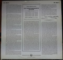 BACH DAS WOHLTEMPERIERTE KLAVIER 2 WANDA LANDOWSKA - PLAK 2.EL