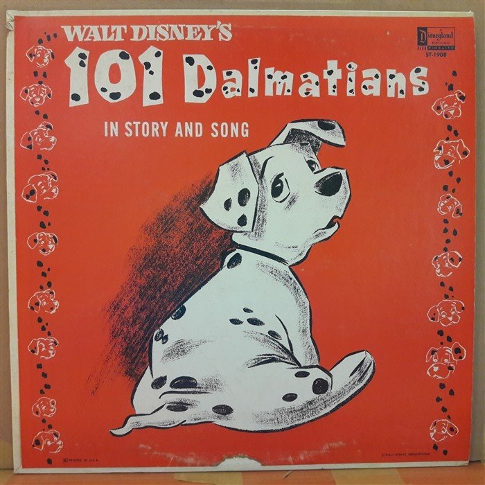 101 DALMATIANS IN STORY AND SONG (1963) - WALT DISNEY - LP PLAK 2.EL