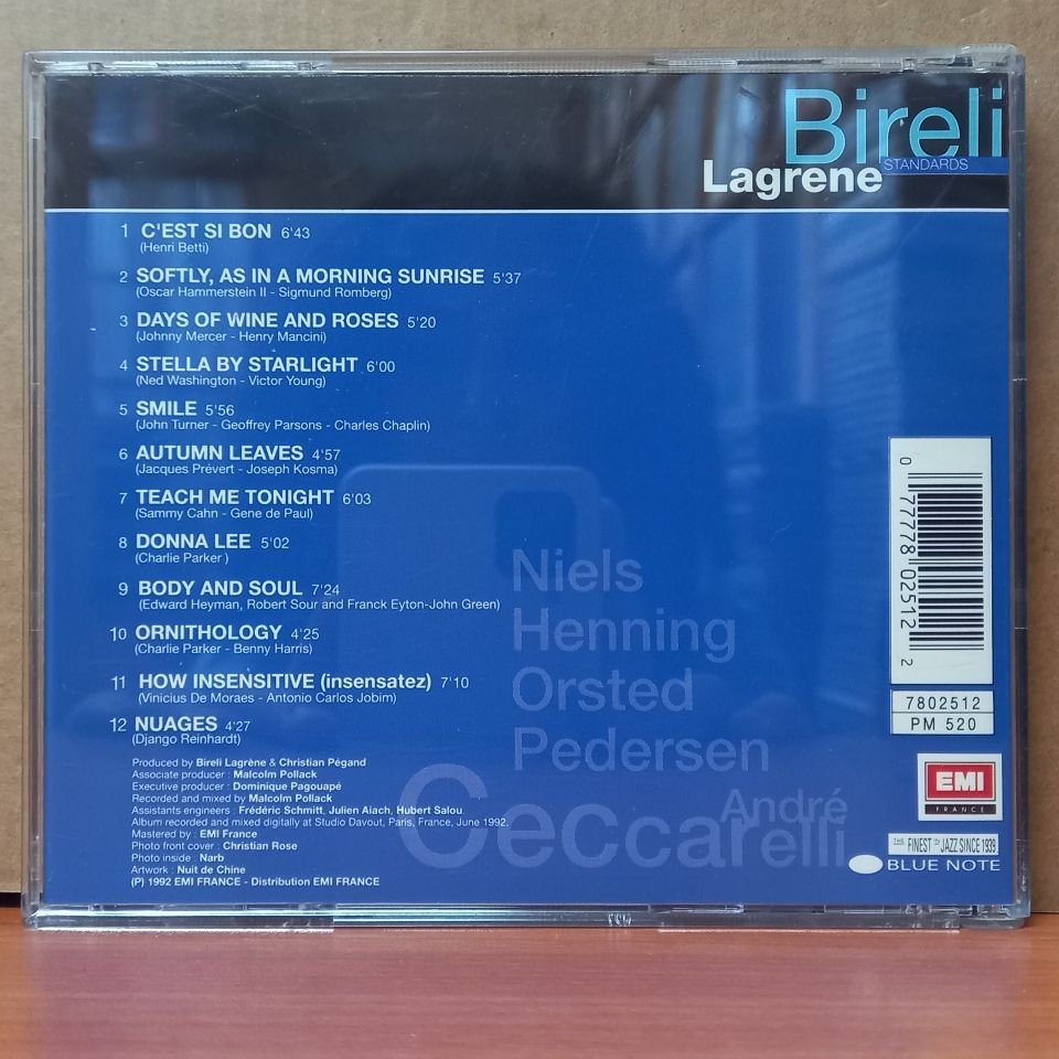BIRELI LAGRENE - STANDARDS / ANDRE CECCARELLI, NIELS HENNING ORSTED PEDERSEN (1992) - CD 2.EL