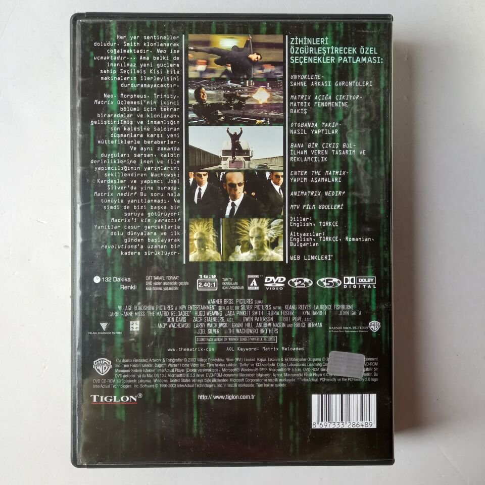 THE MATRIX: RELOADED - KEANU REEVES - DVD 2.EL