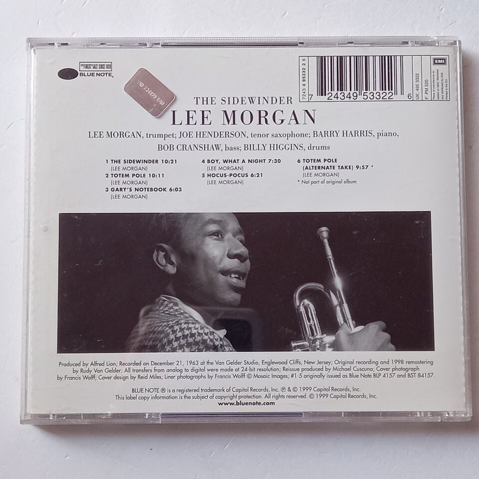 LEE MORGAN – THE SIDEWINDER (1964) - CD 1999 REMASTERED REISSUE 2.EL