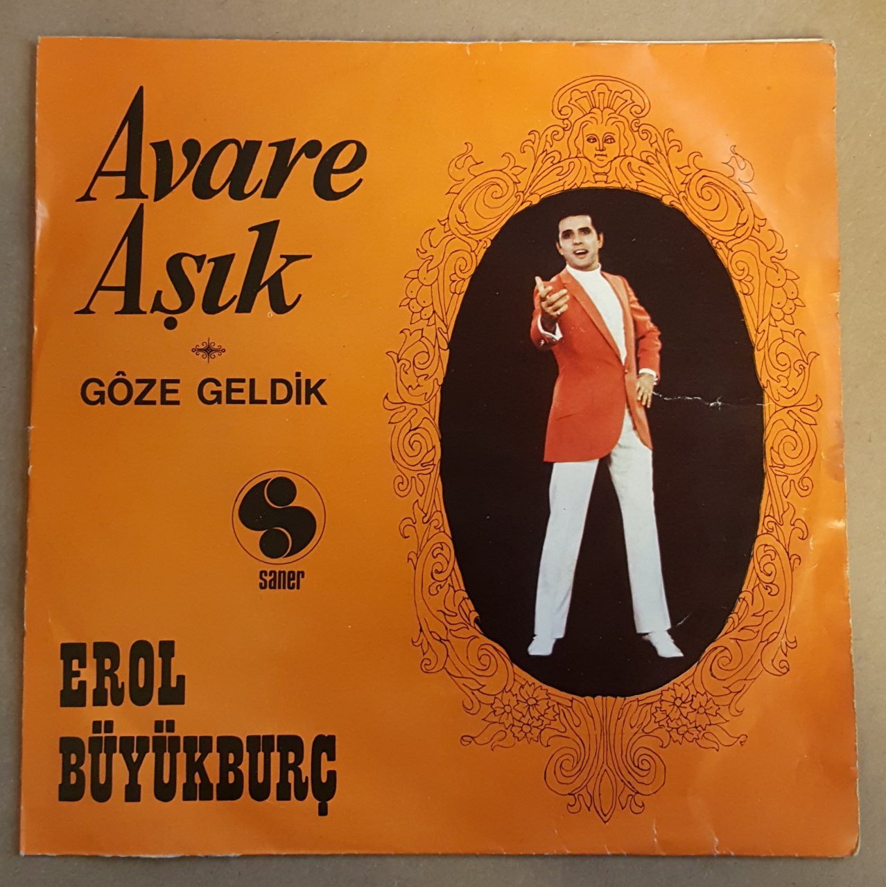 EROL BÜYÜKBURÇ - AVARE AŞIK / GÖZE GELDİK - 7'' 45 DEVİR KAPAKLI SANER 2.EL