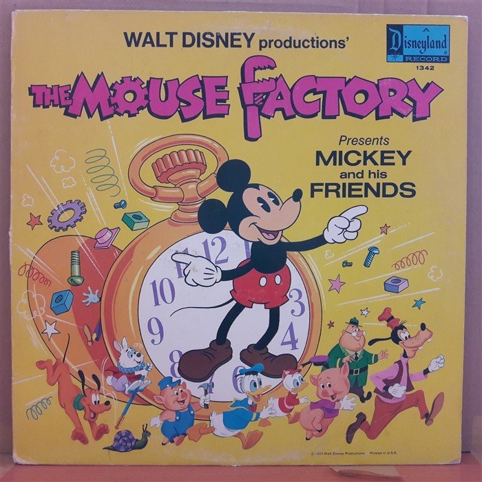 THE MOUSE FACTORY (1972) - WALT DISNEY - LP PLAK 2.EL