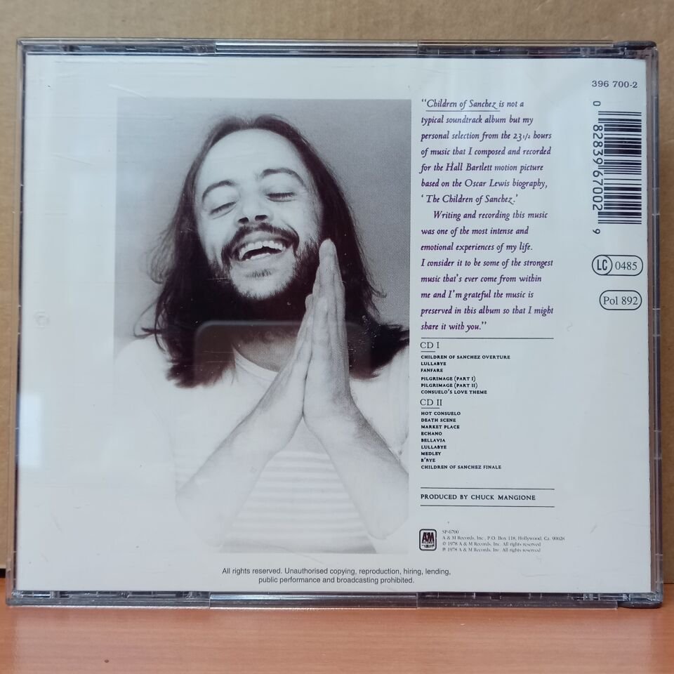 CHUCK MANGIONE – CHILDREN OF SANCHEZ - 2CD 2.EL