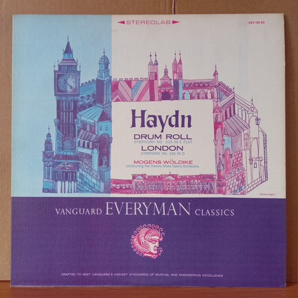 HAYDN: DRUM ROLL - SYMPHONY NO. 103 IN E FLAT / LONDON - SYMPHONY NO. 104 IN D / MOGENS WÖLDIKE CONDUCTING THE VIENNA STATE OPERA ORCHESTRA (1965) - LP 2.EL PLAK