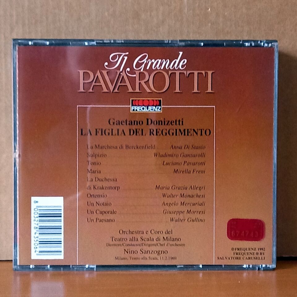 LUCIANO PAVAROTTI / DONIZETTI: LA FIGLIA DEL REGGIMENTO / MIRELLA FRENI, ORCHESTRA E CORO DEL TEATRO ALLA SCALA DI MILANO, NINO SANZOGNO (1992) - 2CD 2.EL