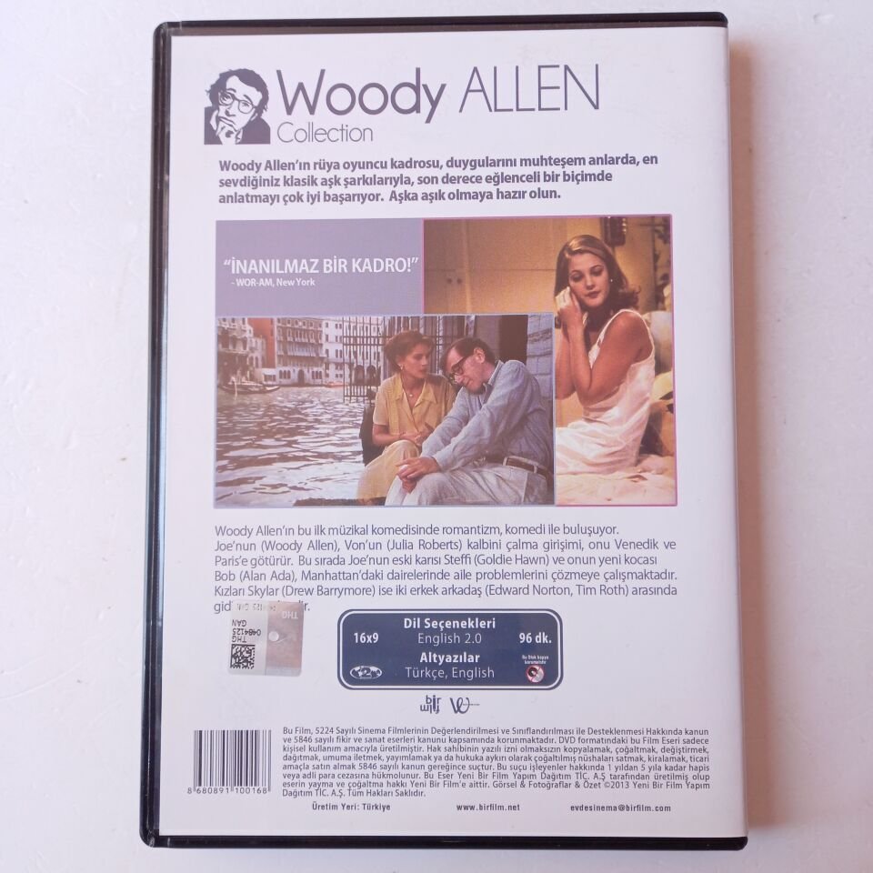 EVERYONE SAYS I LOVE YOU - WOODY ALLEN, EDWARD NORTON, JULIA ROBERTS, DREW BARRYMORE - DVD 2.EL