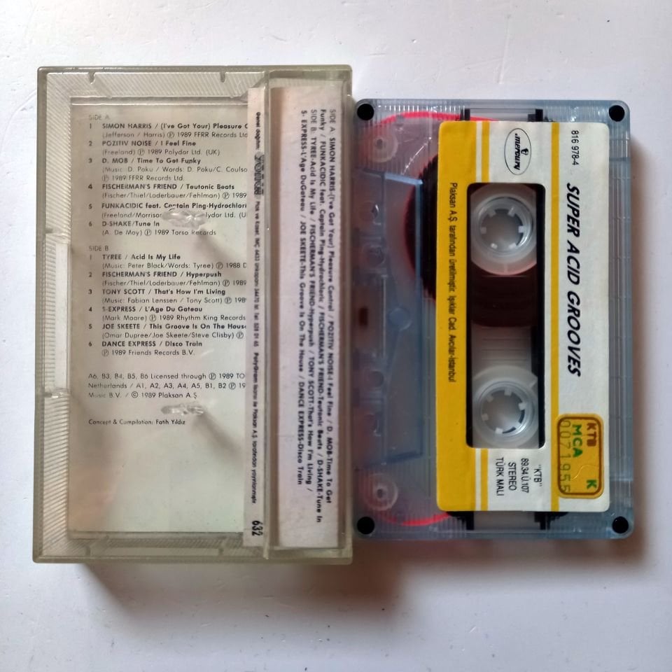 SUPER ACID GROOVES / SIMON HARRIS, D-SHAKE, S-EXPRESS, D. MOB, DANCE EXPRESS (1989) - KASET 2.EL