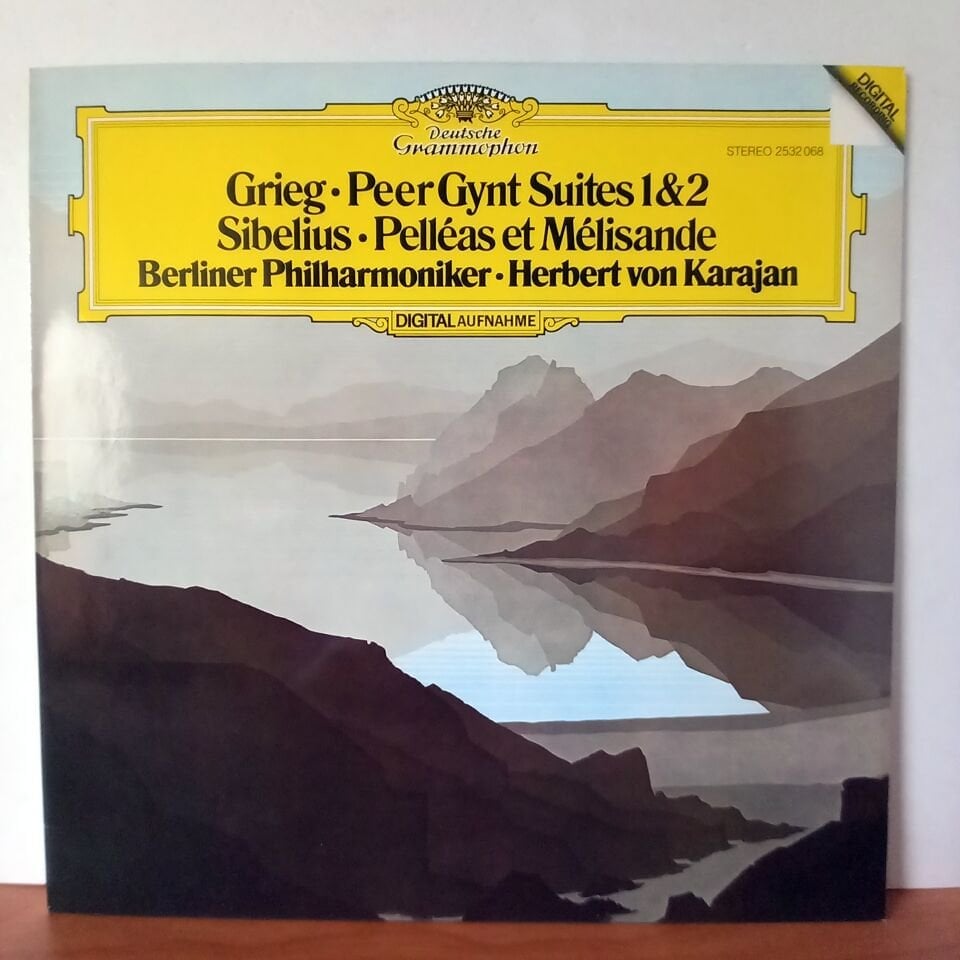 GRIEG: PEER GYNT SUITES 1 & 2, SIBELIUS: PELLEAS ET MELISANDE / BERLINER PHILHARMONIKER, HERBERT VON KARAJAN (1983) - LP 2.EL PLAK