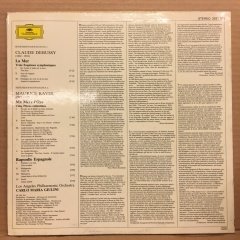 DEBUSSY LA MER / RAVEL MA MERE L'OYEİ RHAPSODIE ESGAGNOLE CARLO MARIA GIULINI 1980 2.EL PLAK