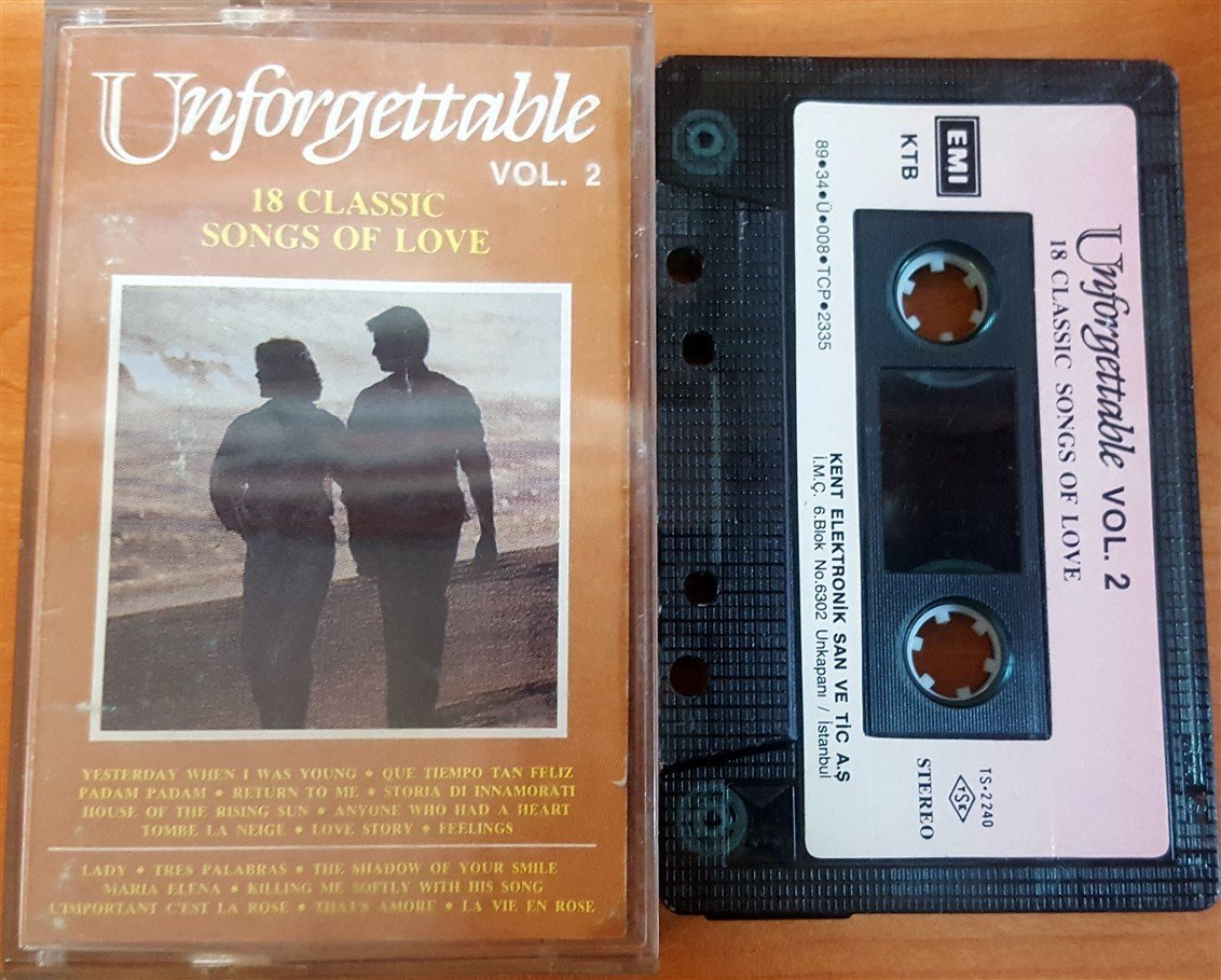 UNFORGETTABLE VOL. 2 / 18 CLASSIC SONGS OF LOVE (1989) KASET 2.EL