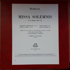 BEETHOVEN: MISSA SOLEMNIS, THE PHILARMONINA ORCHESTRA, HERBERT VON KARAJAN - 2PLAK 2.EL