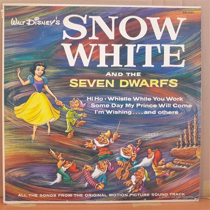 SNOW WHITE AND THE SEVEN DWARFS (1963) - WALT DISNEY - LP PLAK 2.EL