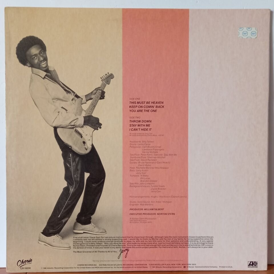 JERRY CARR – THIS MUST BE HEAVEN (1981) - LP 2.EL PLAK