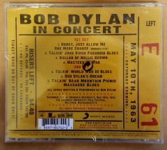 BOB DYLAN IN CONCERT BRANDEIS UNIVERSITY 1963 CD SIFIR